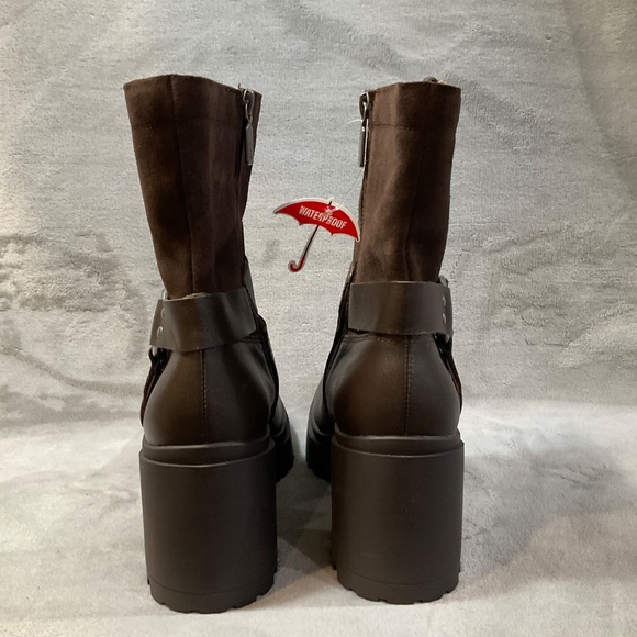 NWT BLONDO REBEL Women Java Ankle Boot side zippers SZ 9M Moto Biker Buckle - Picture 4 of 7